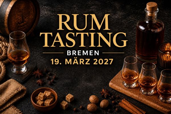 Rum Tasting in Bremen am 19. März 2027 – Overproof-Rum und fünf gelagerte Rums verkosten