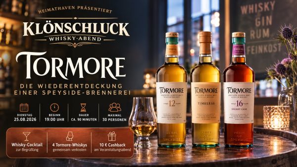 Klönschluck Abend mit Tormore im Heimathaven Bremen am 25. August 2026 