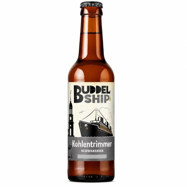 Buddelship Kohlentrimmer Schwarzbier im böhmischen Stil 0,33 l