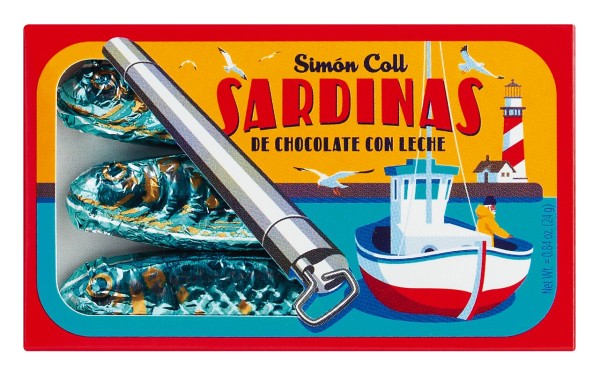 Sardinas de Chocolate con leche / Sardinen aus Milchschokolade / 24 g