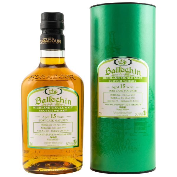 Ballechin 15 y. o. Port Cask Matured Edradour Highland Single Malt Scotch Whisky