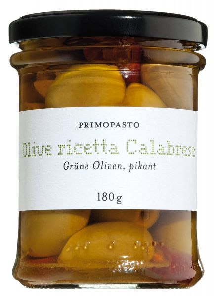 Primopasto Grüne Oliven mit Fenchel Knoblauch Chili