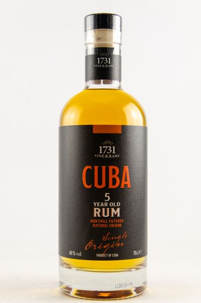 1731 fine & rare 5 year old Cuba Rum Single Origin