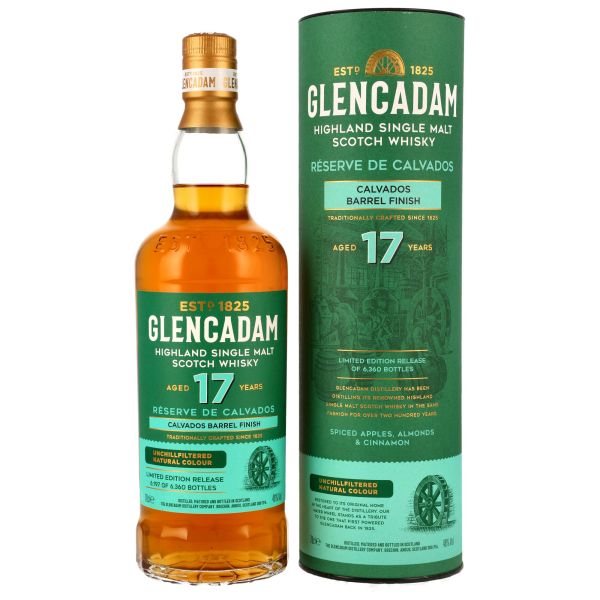 Glencadam 17 Jahre Réserve de Calvados – limitierter Highland Single Malt mit Calvados Cask Finish, 46 % Vol.