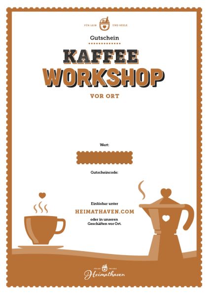 Gutschein für einen Kaffee Workshop