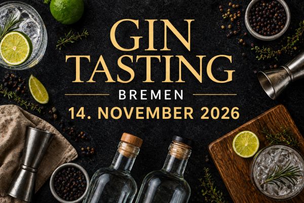 Gin Tasting Bremen am 14. November 2026 – 5 Gins verkosten im Heimathaven