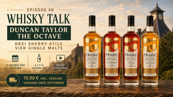Online Whisky tasting Premium mit Live Stream