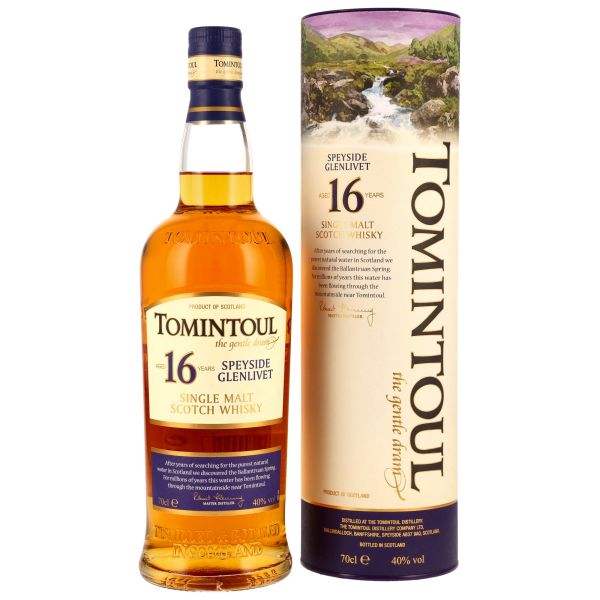 Tomintoul 16 Years | Speyside Single Malt Scotch Whisky | 40% vol., | 0,7l
