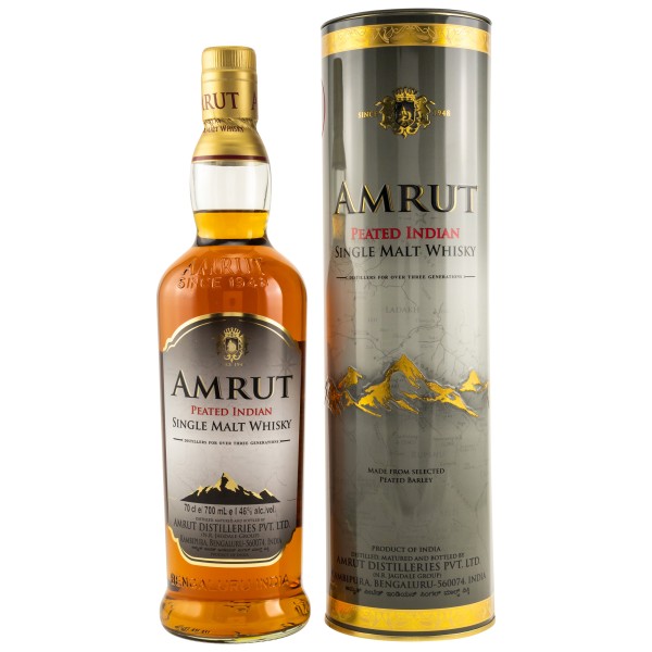 Amrut / Peated Indian Single Malt Whisky / 0,7 l / 46 % vol.