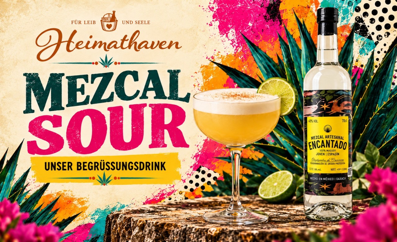 Mezcal-Sour-mit-Agave-und-Limette