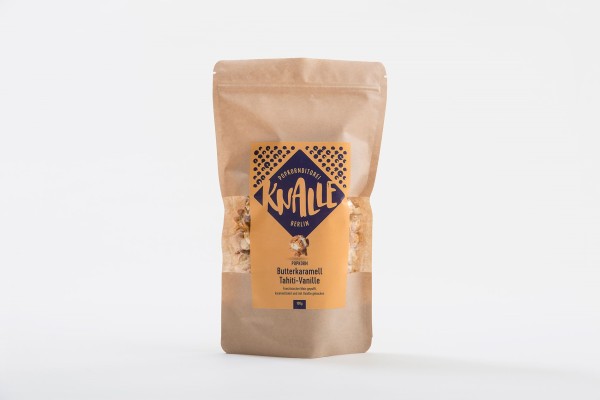 Knalle Popkorn / Butterkaramell und Tahiti-Vanille / 100 g