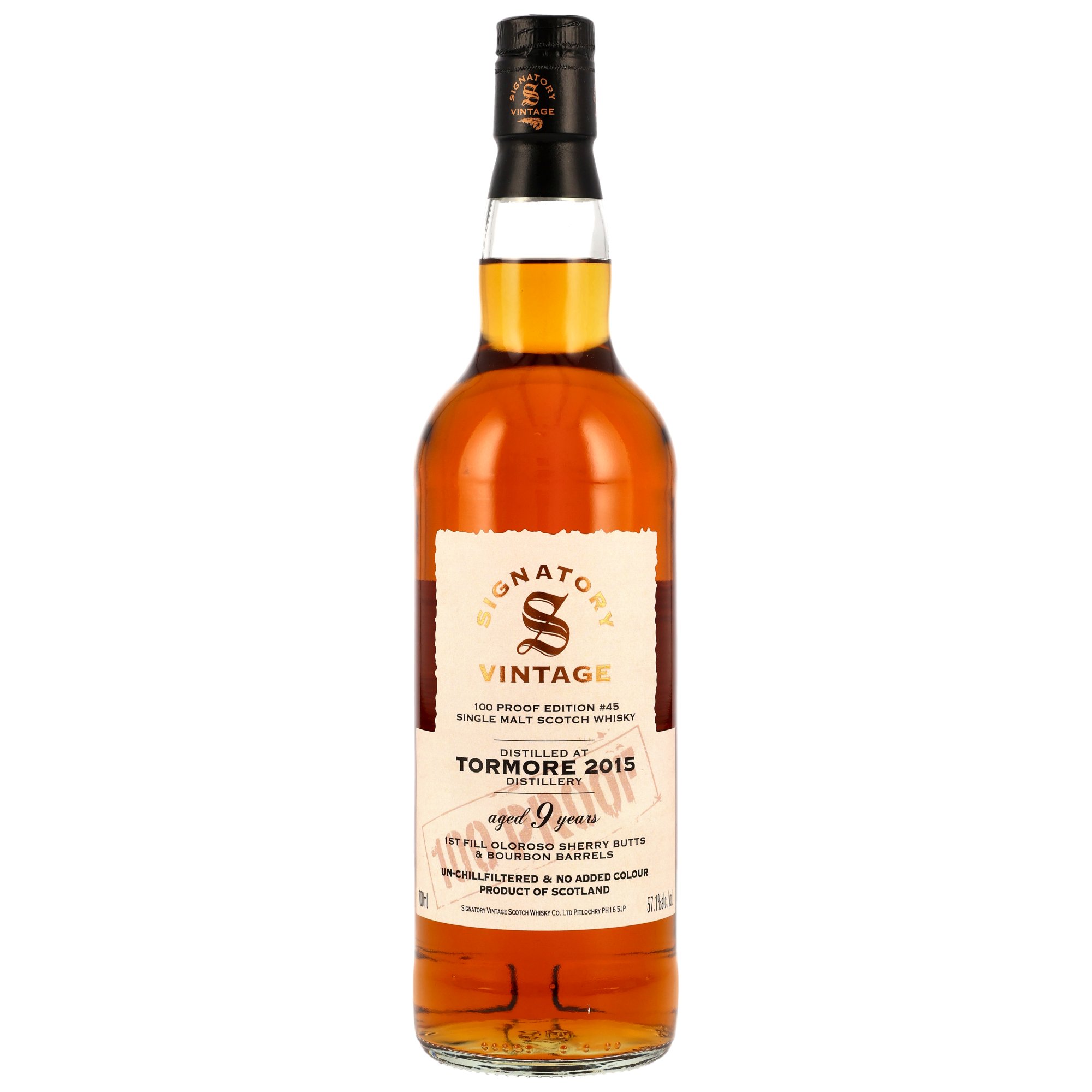 Tormore 9 Jahre Signatory Vintage 100 Proof Edition 45