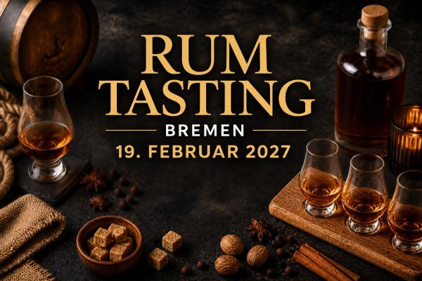 Rum Tasting in Bremen am 19. Februar 2027 – Overproof-Rum und fünf gelagerte Rums verkosten