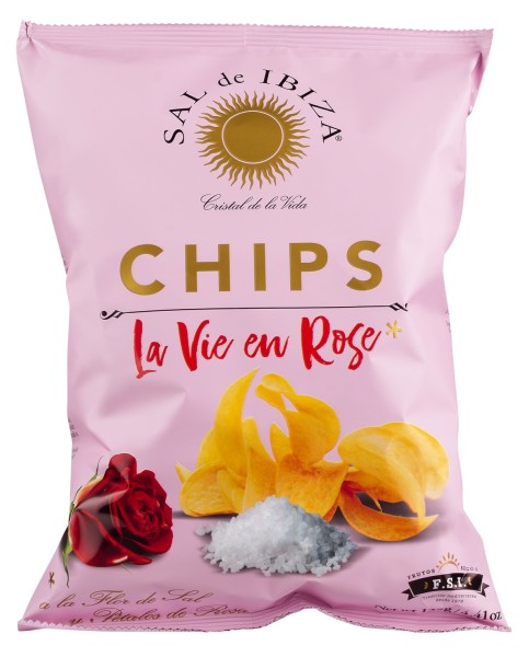 Sal de Ibiza Chips mit Rosenblüten
