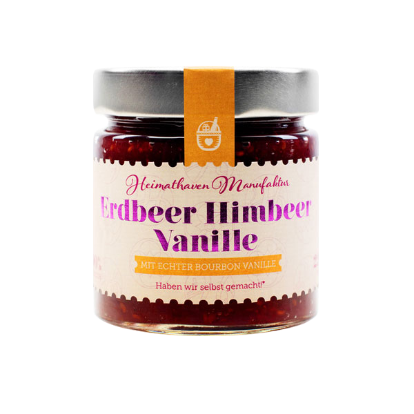 Erdbeer Himbeer Vanille Fruchtaufstrich / 225g