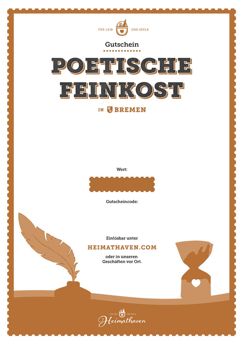 Gutschein für Poetische Feinkost – Literatur und Genuss in Bremen
