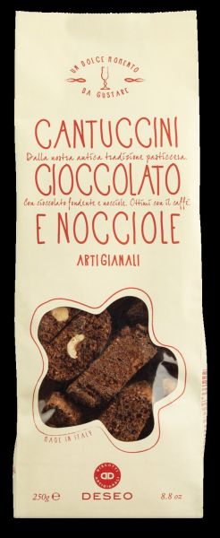 Cantuccini Cioccolato e Nocciole Schokokekse mit Haselnüssen