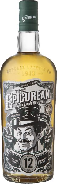 The Epicurean 12 Jahre Lowland Blended Malt | Blended Malt Scotch Whisky | 0,7 l | 46 %